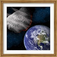Asteroid Approaching Earth Fine Art Print