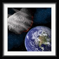 Asteroid Approaching Earth Fine Art Print