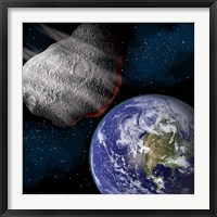 Asteroid Approaching Earth Fine Art Print