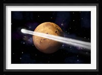 Comet Passing by Mars Fine Art Print