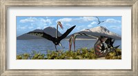 Gigantic Quetzalcoatlus pterosaurs Fine Art Print