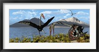 Gigantic Quetzalcoatlus pterosaurs Fine Art Print