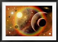 Planetary System in Nebula Fine Art Print