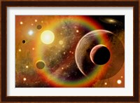 Planetary System in Nebula Fine Art Print