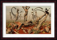 Mutated Dinosaurs and Atlantians Fine Art Print