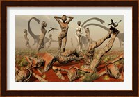 Mutated Dinosaurs and Atlantians Fine Art Print