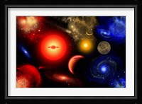 Conceptual Image of Binary Star Systems Fine Art Print