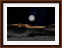 Pluto with Charon in the Sky Fine Art Print