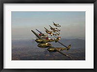 Five Lockheed P-38 Lightnings Fine Art Print