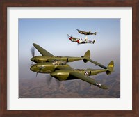 Three Lockheed P-38 Lightnings Fine Art Print
