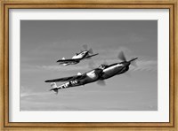 A P-38 Lightning and P-51D Mustang Fine Art Print