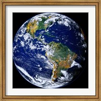 Full Earth Showing The Americas Fine Art Print