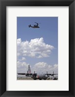 A CV-22 Osprey and C-130 Hercules Fine Art Print