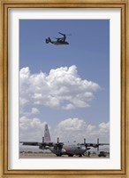 A CV-22 Osprey and C-130 Hercules Fine Art Print