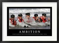 Ambition: Inspirational Quote and Motivational Poster Fine Art Print