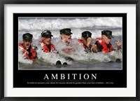 Ambition: Inspirational Quote and Motivational Poster Fine Art Print