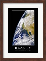 Beauty: Inspirational Quote and Motivational Poster Fine Art Print