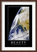 Beauty: Inspirational Quote and Motivational Poster Fine Art Print