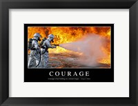 Courage: Inspirational Quote and Motivational Poster Fine Art Print