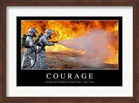 Courage: Inspirational Quote and Motivational Poster Fine Art Print