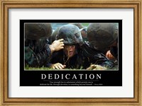 Dedication: Inspirational Quote and Motivational Poster Fine Art Print