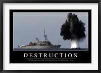 Destruction: Inspirational Quote and Motivational Poster Fine Art Print