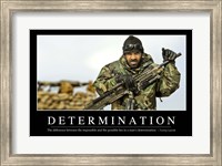 Determination: Inspirational Quote and Motivational Poster Fine Art Print