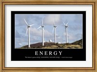 Energy: Inspirational Quote and Motivational Poster Fine Art Print
