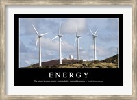 Energy: Inspirational Quote and Motivational Poster Fine Art Print