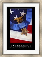 Excellence: Inspirational Quote and Motivational Poster Fine Art Print