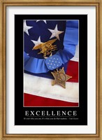 Excellence: Inspirational Quote and Motivational Poster Fine Art Print