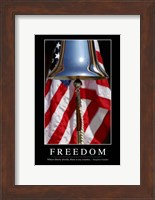 Freedom: Inspirational Quote and Motivational Poster Fine Art Print