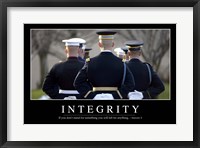Integrity: Inspirational Quote and Motivational Poster Fine Art Print