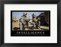 Intelligence: Inspirational Quote and Motivational Poster Fine Art Print
