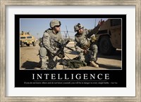 Intelligence: Inspirational Quote and Motivational Poster Fine Art Print