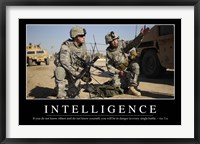 Intelligence: Inspirational Quote and Motivational Poster Fine Art Print