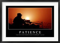 Patience: Inspirational Quote and Motivational Poster Fine Art Print