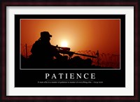 Patience: Inspirational Quote and Motivational Poster Fine Art Print