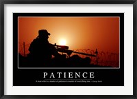 Patience: Inspirational Quote and Motivational Poster Fine Art Print