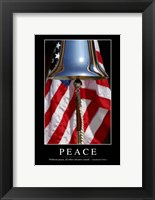 Peace: Inspirational Quote and Motivational Poster Fine Art Print