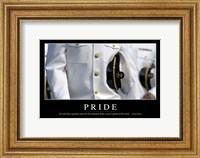 Pride: Inspirational Quote and Motivational Poster Fine Art Print