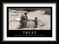 Trust: Inspirational Quote and Motivational Poster Fine Art Print