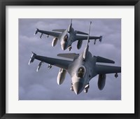 Two F-16 Fighting Falcons Fine Art Print
