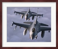 Two F-16 Fighting Falcons Fine Art Print