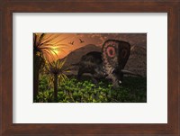 A Lone Torosaurus Dinosaur Fine Art Print