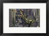 Allosaurus and Robotic Devices Fine Art Print