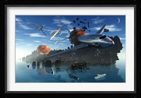 Asteroid Rips Apart Earth's Crust Fine Art Print