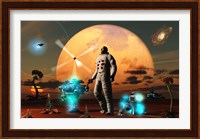 Astronaut Discovers a New World Fine Art Print