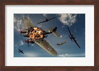 British Hawker Hurricane Aircraft Attack Fine Art Print