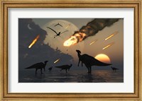 Hadrosaurs and Meteors Fine Art Print